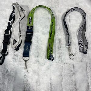 Adidas Black and White Lanyard Sets
